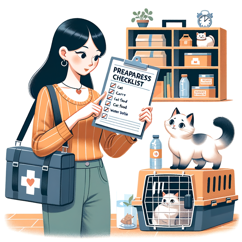 猫と一緒に避難